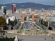 Torres venecianas e Plaça d'Espanya