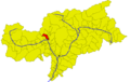 Collocatio finium municipii in Provincia Bauzanensi.