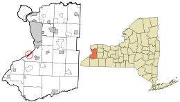 Location in Erie County and the state of New York.