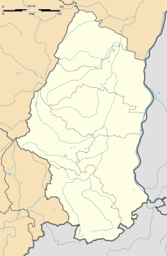 Mapa konturowa Górnego Renu, po lewej znajduje się punkt z opisem „Oberbruck”