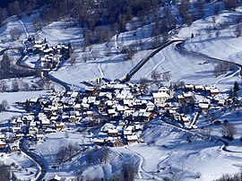 Les Avanchers seen from the Valmorel ski resort