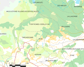 Mapa obce Font-Romeu-Odeillo-Via