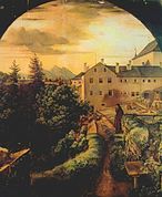 Tuin van het Capucijnerklooster te Salzburg, 1815