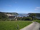 L'estuaire de Nalón avec les villes de San Esteban de Pravia et La Arena (Camino del Norte).