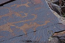 Petroglyphs depicting animals