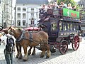 Pferdeomnibus für Touristen, Antwerpen 2005