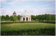 Um pavilhão de jardim em Munique.