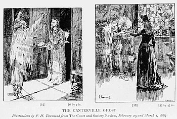 The Canterville Ghost; Illustration von Frederick Henry Townsend in der Zeitschrift The Court and Society Review, 1887