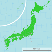 Ligging van die prefektuur Tokio in Japan