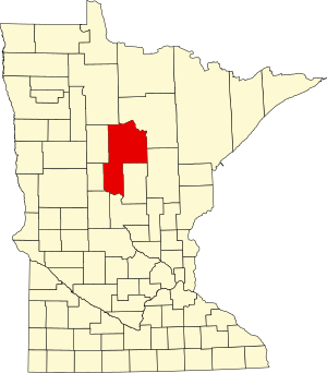 Map of Minnesota highlighting Cass County