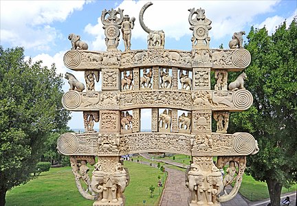 Buddhist volutes on the Great Stupa of Sanchi (Madhya Pradesh, India), unknown architect, 3rd century-c.100 BC