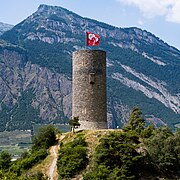 La tour du château de Saxon.