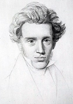 Kierkegaardin serkun Niels Christian Kierkegaardin 27-vuotiaasta Søren Kierkegaardista tekemä piirros.