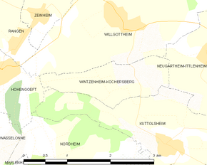 Poziția localității Wintzenheim-Kochersberg