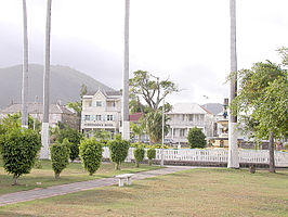 Het centrum van Basseterre