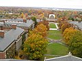 Eastman Quad from the balcony of Rush Rhees Library.