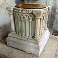 12th-century font at St Nicholas's Church, Fulbeck