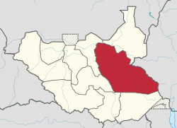 Location in South Sudan.