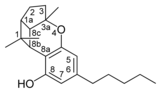 Hemijska struktura CBL-tipa kanabinoida.