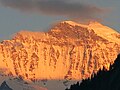 Die Jungfrau im Abendrot von Wilderswil her