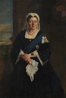 This is a portrait of Queen Victoria whose royal charter allowed women to study at the university.