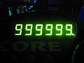 The maximum score of 999,999 on a Disneyland vehicle. The only way to view the actual score after surpassing 999,999 points is by e-mailing the onboard photo.