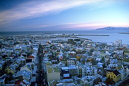 Reykjavik sjoen fanôf Hallgrimskirkja