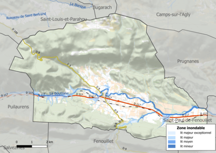 Carte des zones inondables.