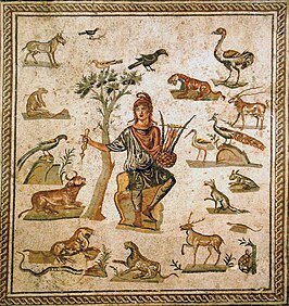 Orpheus omringd door dieren Mozaïek, Museo Archeologico Regionale, Palermo