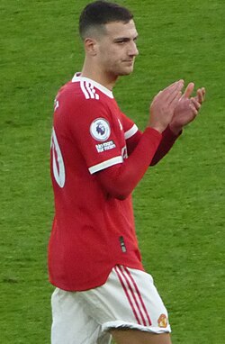 Diogo Dalot, Manchester United v Leicester City, 2 April 2022 (49).jpg