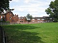 Old and new houses by the park