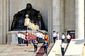 * Nomination Mongolian Army honor guard on the steps of Parliament during the Naadam festival. Sükhbaatar Square, Ulan Bator, Mongolia. --Halavar 14:27, 27 April 2014 (UTC) * Withdrawn Magenta CA. And I noticed that (compared to your recent submissions) it is really a tiny size. Perhaps cropped from a bigger image? --Cccefalon 14:40, 27 April 2014 (UTC)  Comment Upps, you were right. It is to low resolution, so I must withdrawn my image. --Halavar 15:29, 27 April 2014 (UTC)