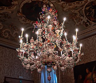 Lampadario in vetro di Murano