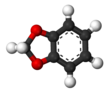 Ball and stick model of 1,3-benzodioxole