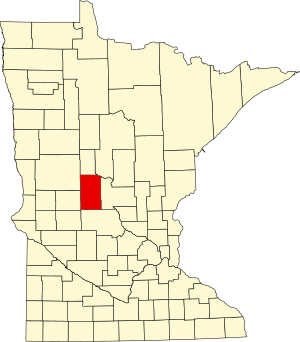 Map of Minnesota highlighting Todd County