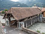 Gedeckte Holzbrücke