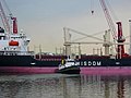 Tugboat in industrial port,Nante