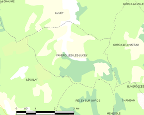 Poziția localității Faverolles-lès-Lucey