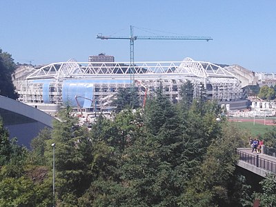 Anoeta estadioaren eraldaketa lanak. 2018ko irailaren 3a.