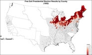 Mappa dei risultati Free Soil per contea