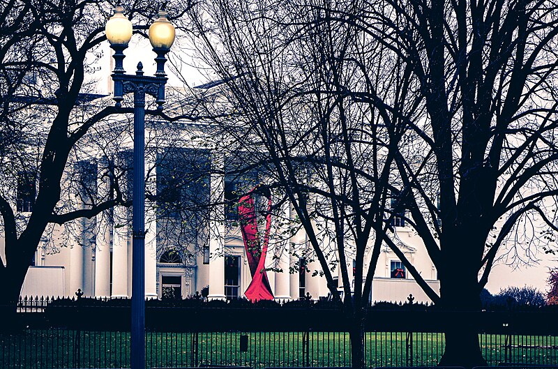 File:2019.12.01 Red Ribbon on White House, Washington, DC USA 336 01012 (49160731741).jpg