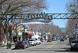 Skyline of City of Pleasanton, California