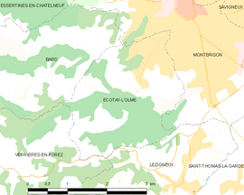 Mapa obce Écotay-l’Olme