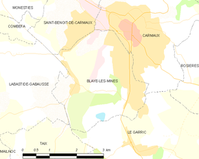 Poziția localității Blaye-les-Mines