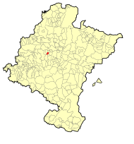 Localização do município de Vidaurreta em Navarra