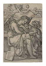 Sebald Beham, La Patience (1540), gravure au burin.