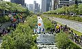 한국어: 서울 청계천 English: Cheonggyecheon, the stream acrossing the Seoul