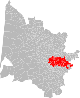 Localisation de Communes rurales de l'Entre-Deux-Mers