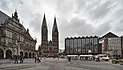 Markpplatz mit Rathaus, Dom und Bürgerschaft