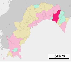 Lokasi Aki di Prefektur Kōchi